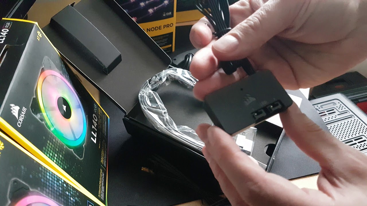 Unboxing Corsair LL140 RGB, Commander Pro, Lightning Node Pro, K57 RGB Wireless, Shark Blades 120RGB
