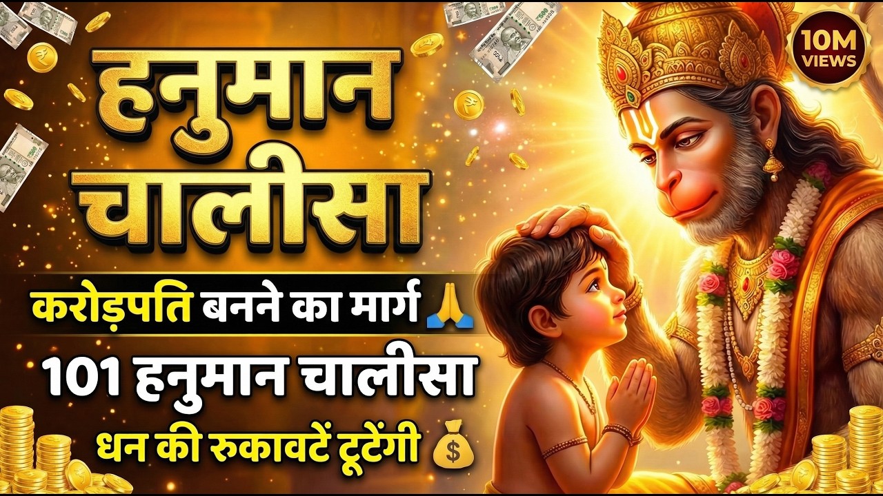 हनुमान चालीसा का चमत्कार 😱 सुनते ही काम बनेंगे, घर में खुशहाली आएगी 💰🚩Hanuman Chalisa Nonstop Path