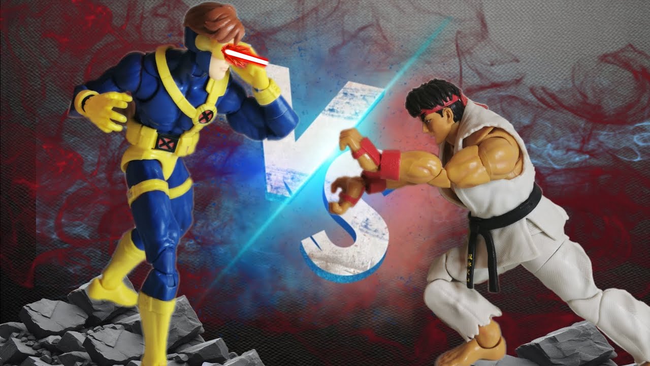 RYU VS CYCLOPS. FIGURE BATTLE