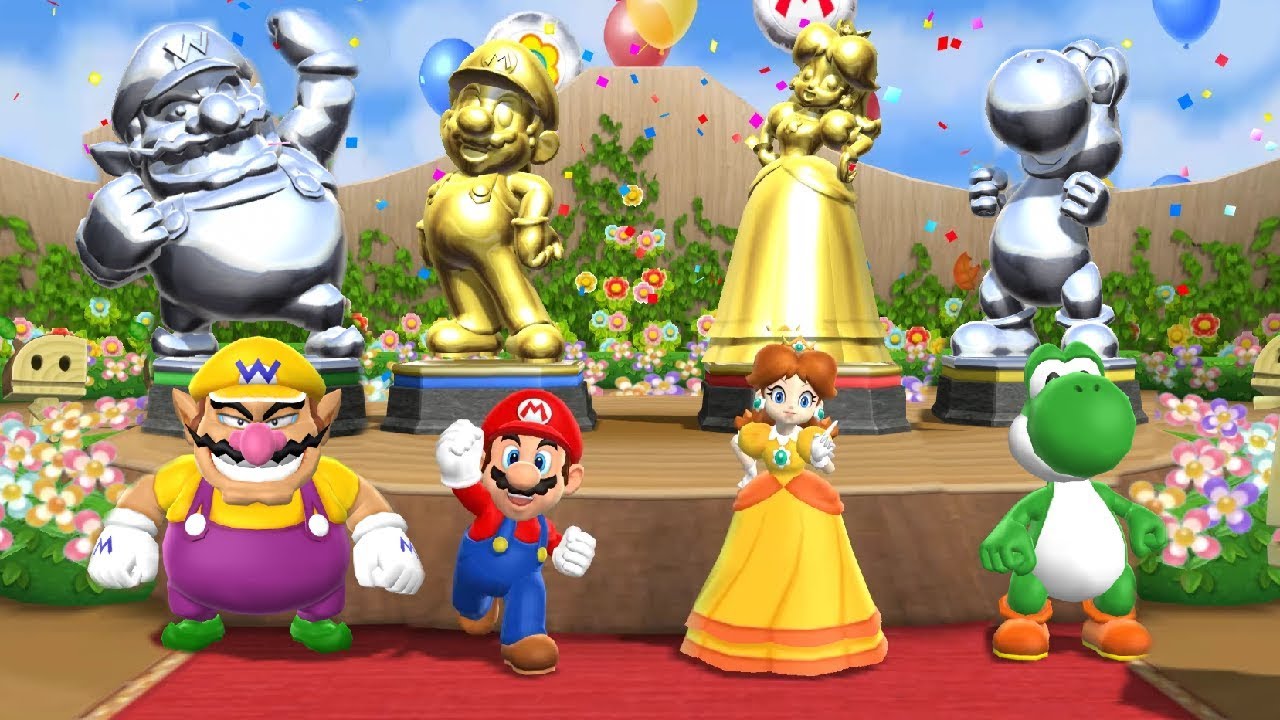 Mario Party 9 Step It Up - Mario vs Daisy vs Wario vs Yoshi Master Difficulty| Cartoons Mee