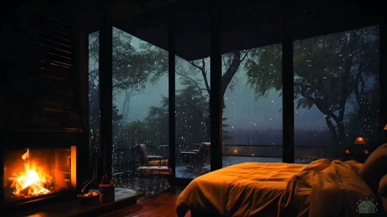 Fall Asleep Instantly with Gentle Night Rain 🌧️