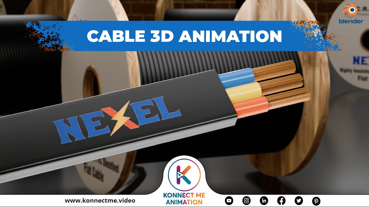C.R.I. Wires & Cables | Cable 3D Animation | Animated Advertisement Video by  @KonnectMe ​