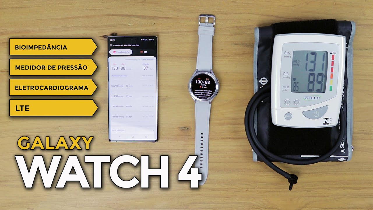 SAMSUNG GALAXY WATCH 4: BIOIMPEDÂNCIA, PRESSÃO ARTERIAL, ECG E LTE: GUIA COMPLETO