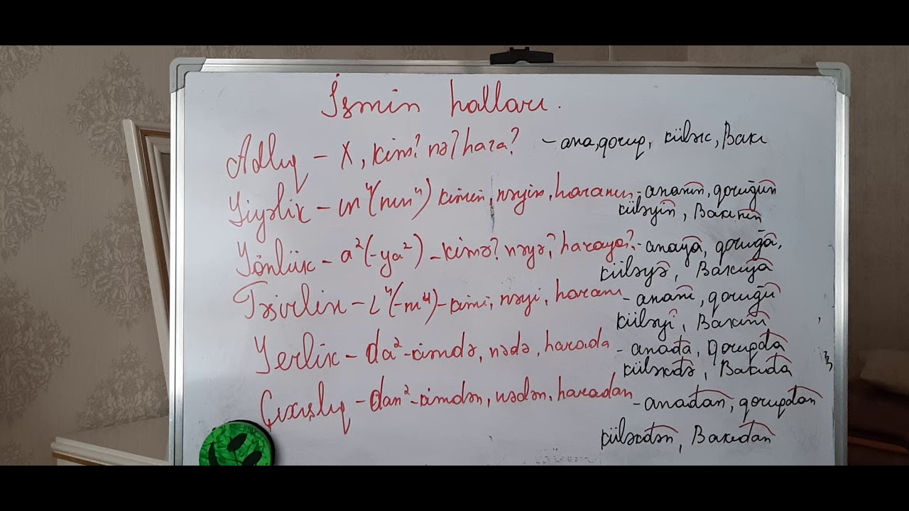5.Ismin halları(Giriş)