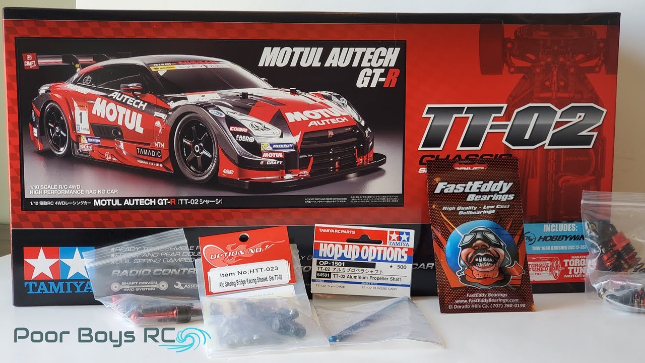 Распаковка, апгрейды и обзор набора Tamiya TT-02. Хочу БЫСТРЕЕ!!!