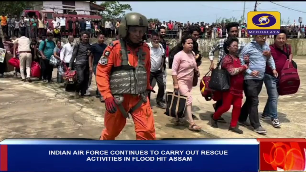 INDIAN AIR FORCE CONTINUES TO CARRY OUT RESCUE ACTIVITIES IN FLOOD HIT ASSAM