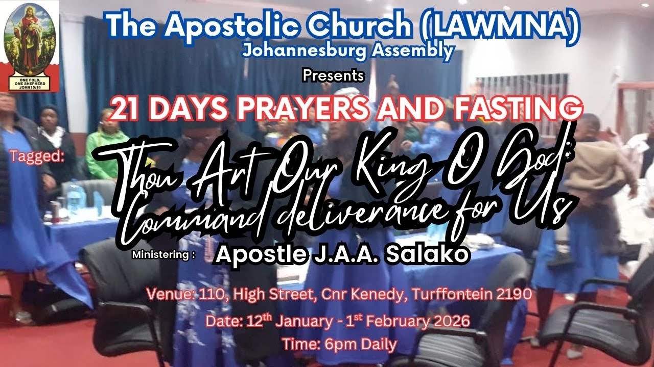 TACLSA Johanessburg Assembly 21 Days Prayer #christianlivestreamtoday  #dailyprayer  #prayers