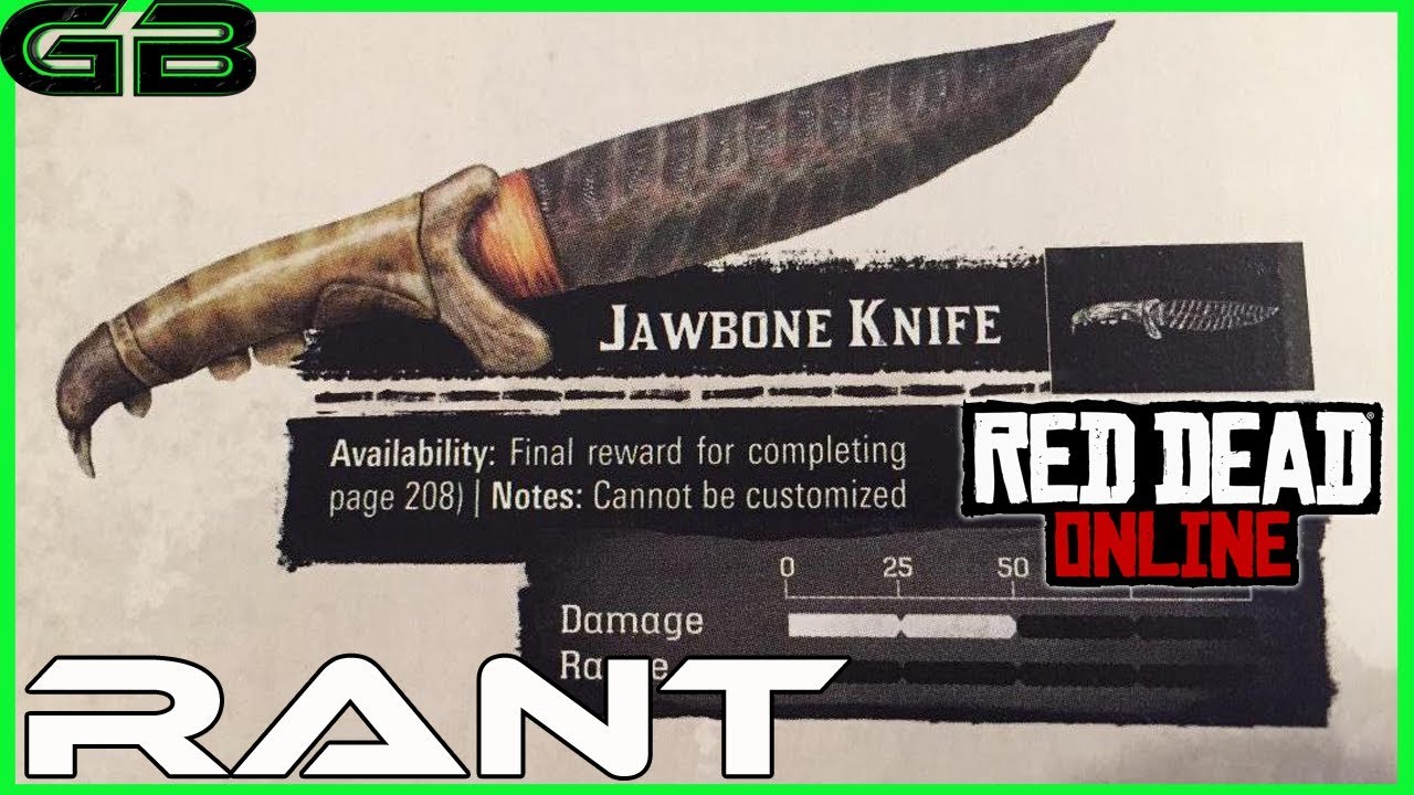 Red Dead Online Jawbone Knife Rant