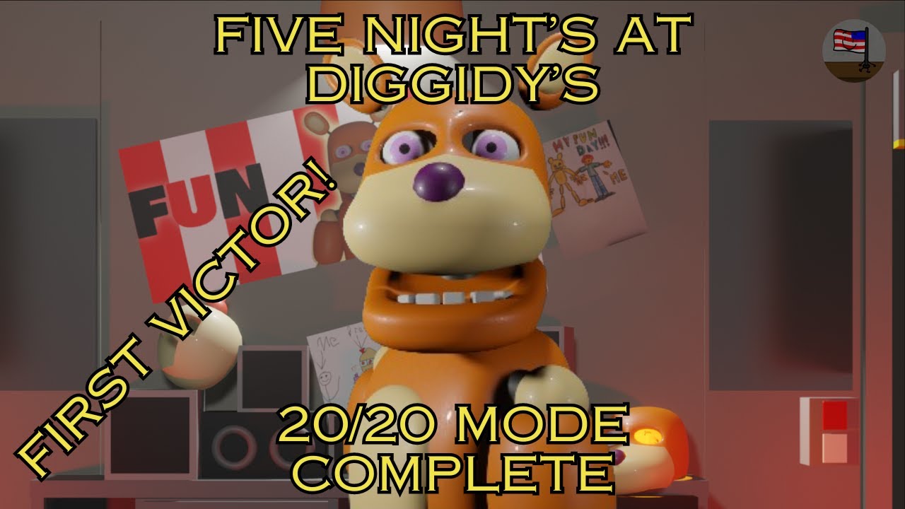 Five Nights At Diggidy's || 20/20 mode Complete (First Victor!)