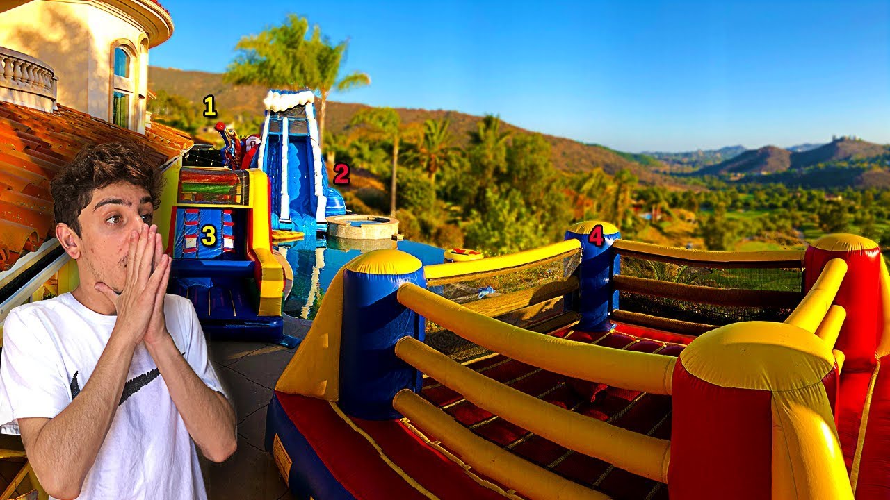 WORLD'S FIRST INFLATABLE BACKYARD AMUSEMENT PARK! (9,000,000 SPECIAL)