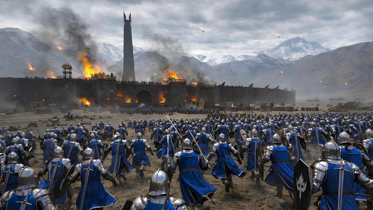1000 Gondorians vs 1000 Isengard Orcs – LOTR Mod | Mount & Blade 2 Bannerlord