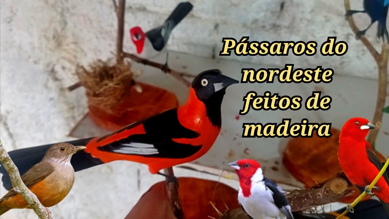 passarinhos de madeira para decoração