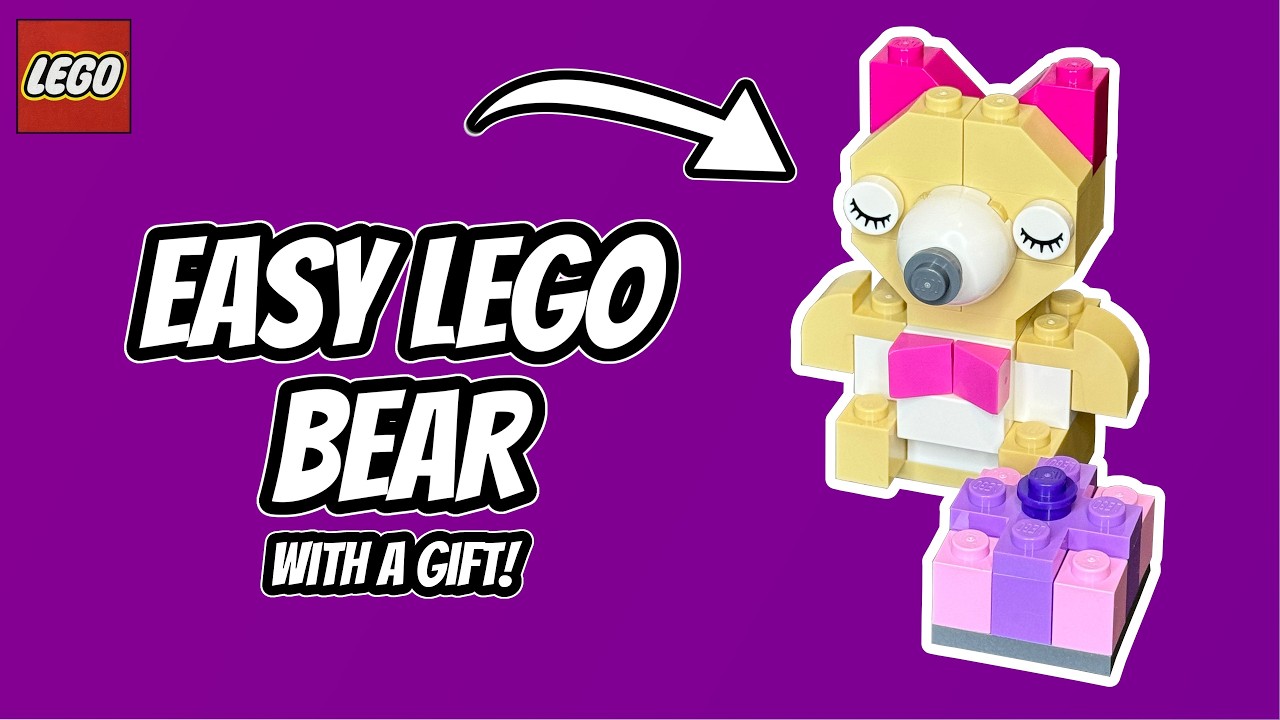 Easy LEGO Bear with a Gift | LEGO Classic Large Creative Box