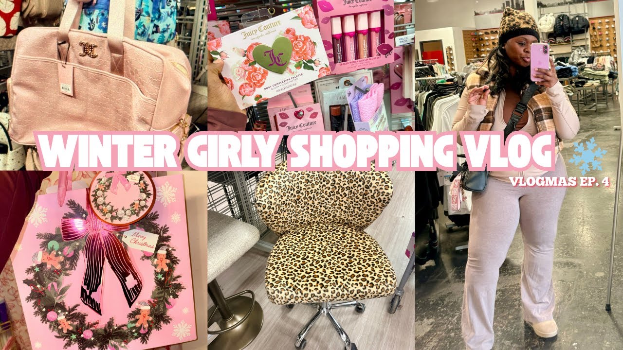 WINTER GIRLY SHOPPING VLOG 🛍️ Juicy Couture Finds, Christmas Shopping @ Burlington & Target! Vlogmas