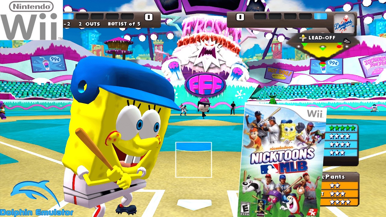 nickelodeon nicktoons MLB (2011) Nintendo Wii Gameplay in HD (Dolphin)