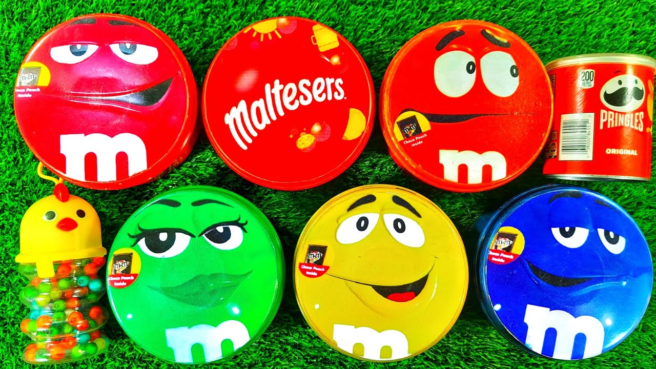 Satisfying Video | Top Unpacking Radiant Skittles and Chocolate M&M'S Candy From Mystery Tins ASMR