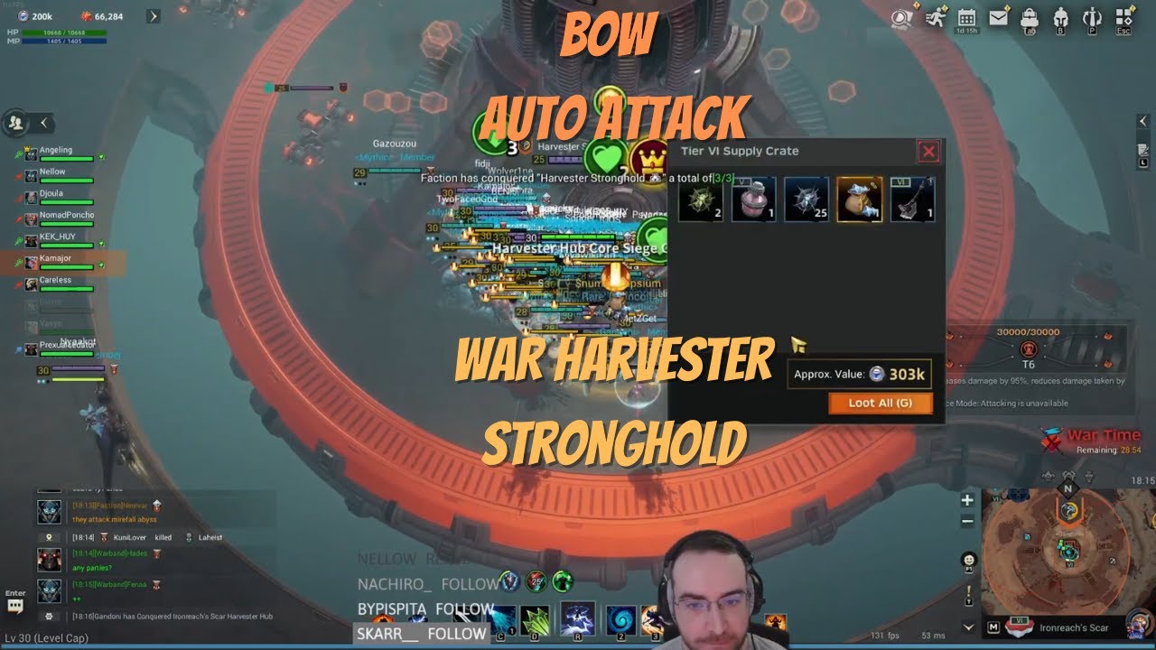 War Harvester Stronghold PvE - Elektrix Bow Auto Attack - Warborne Above Ashes Playtest