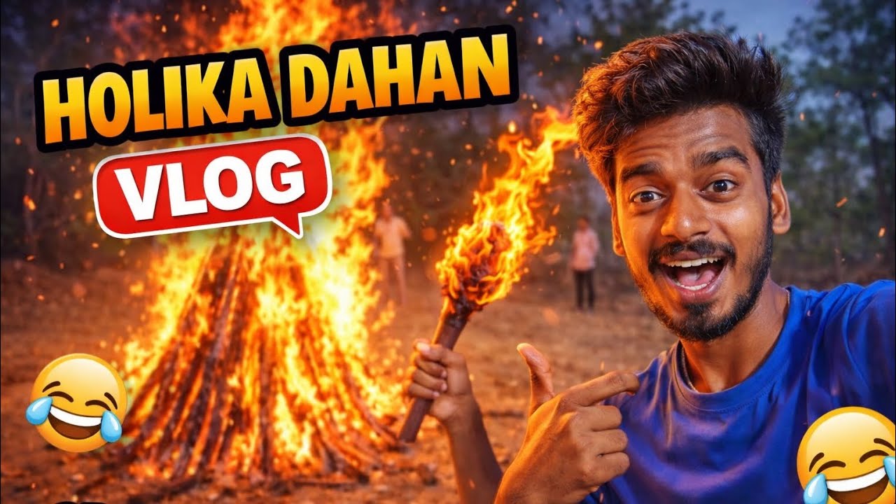 Holika Dahan 2026 Vlog 🔥 | Crazy Festival Fire Celebration ||#HolikaDahan#Holi2026#FestivalVlog