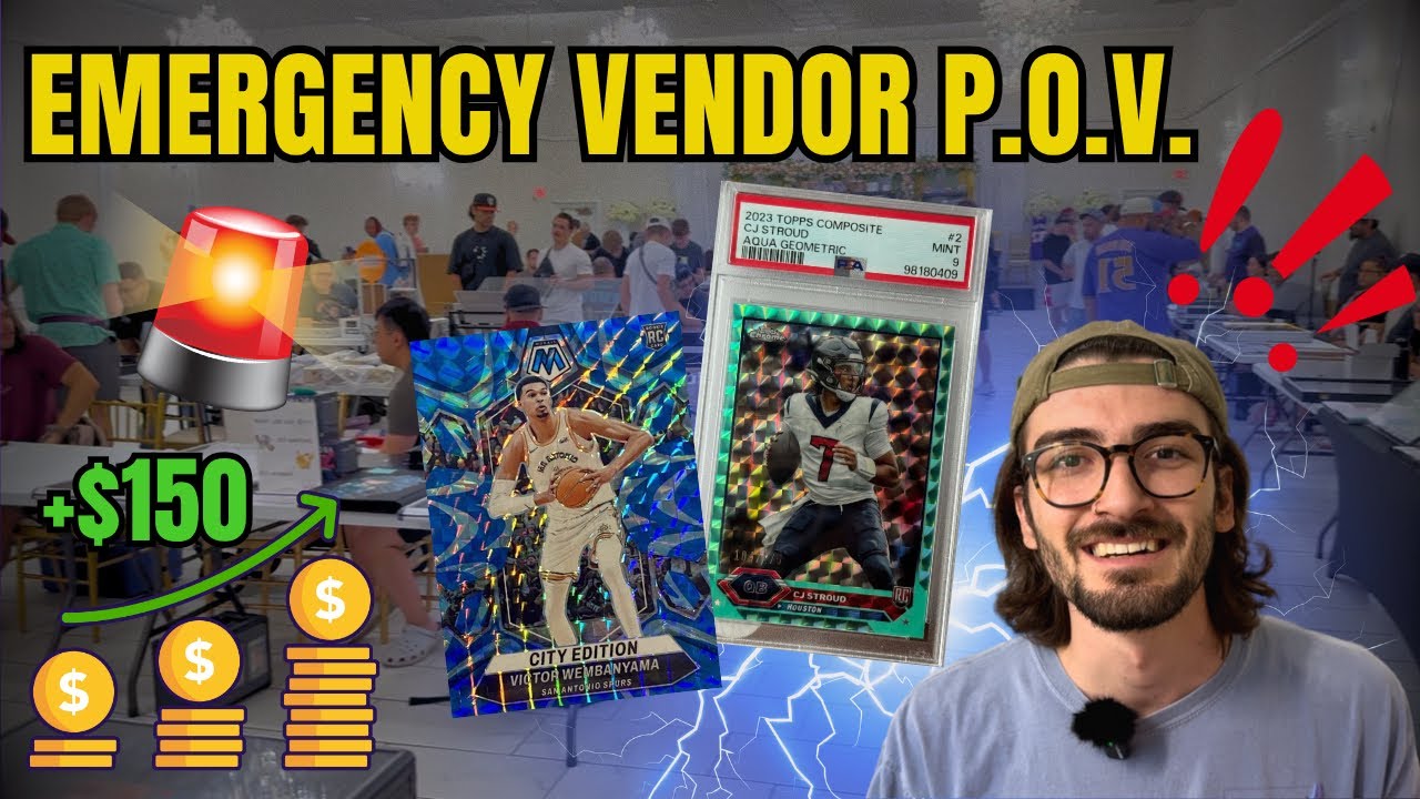 💥Last-Minute Vendor setup at a Card Show?! 🤯My First Setup Ever Turns into $150 Profit!💸