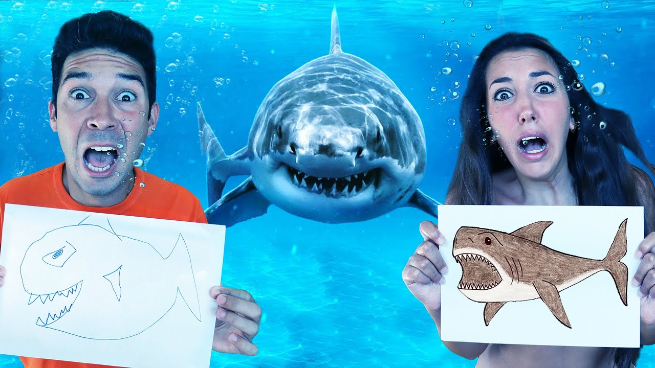 CHI DISEGNA SOTT’ACQUA LO SQUALO PIÙ BELLO VINCE CONTRO IL DOTTOR TIMOTI E SCAPPA DALLO SQUALO!