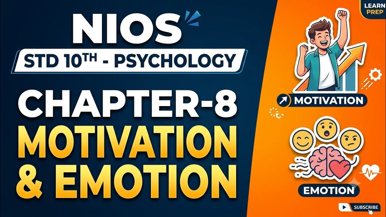 NIOS Std 10th Chapter 8: Motivation and Emotion Explained