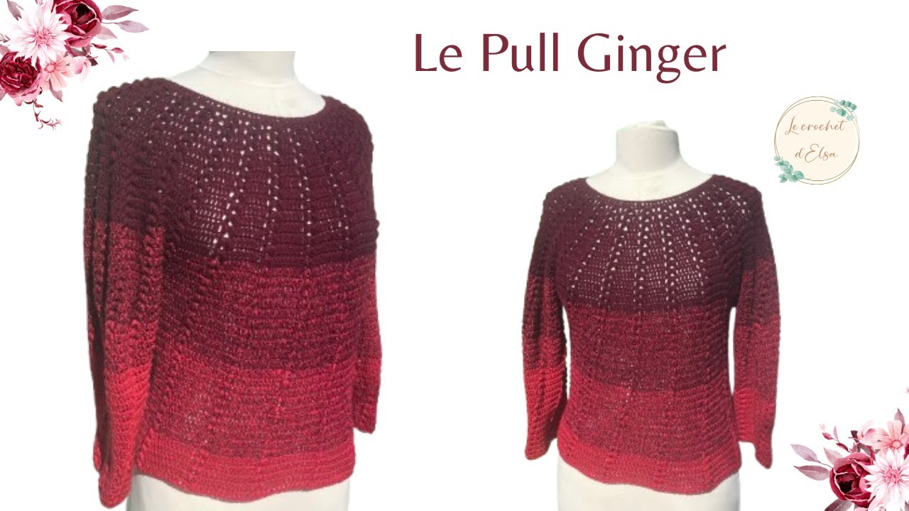 Comment réaliser un pull top down au crochet -Le pull Ginger