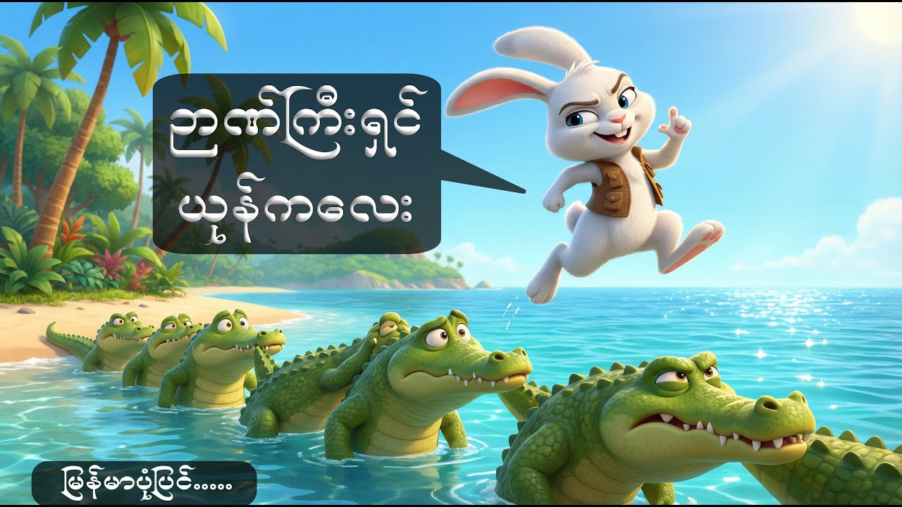 ဉာဏ်ကြီးရှင် ယုန်ကလေးနှင့် မိကျောင်းအုပ်စု 🐊 | ပညာရှိပုံပြင် (မြန်မာကာတွန်း)