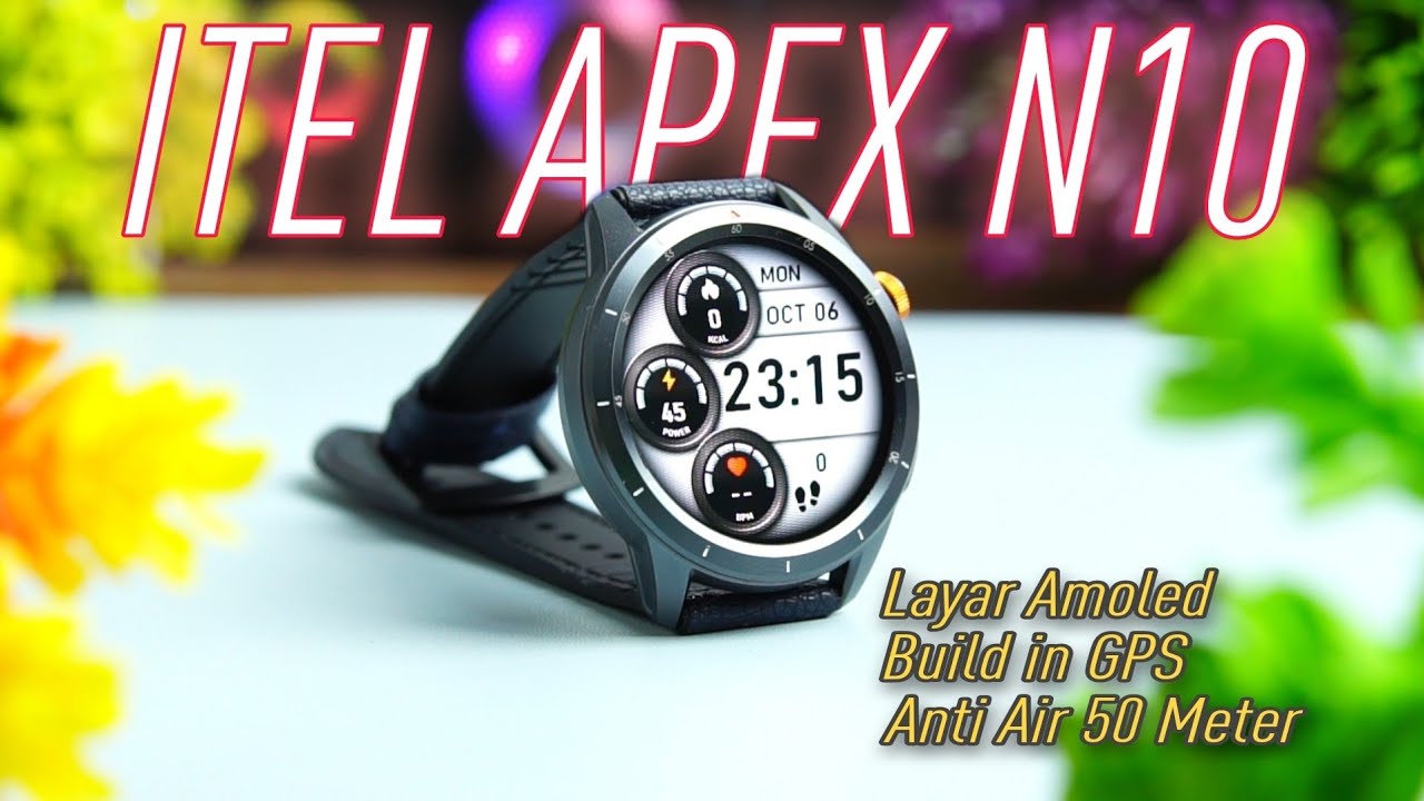 Smartwatch Amoled Build in GPS Full Alloy Anti Air 50 Meter - Review ITEL APEX N10 Warna Hitam