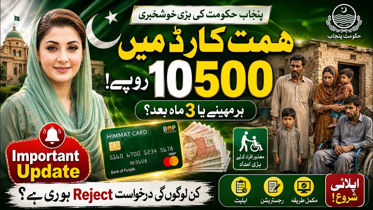 Himmat Card Scheme 2026 | کس کو ملیں گے 10500 روپے؟ | Maryam Nawaz Update