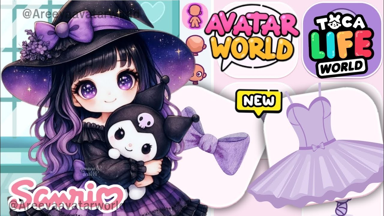 HOW TO MAKE NEW KUROMI MAGIC GIRL SO CUTE SANRIO 💜 IN AVATAR WORLD AND TOCA BOCA WORLD 😍🌎