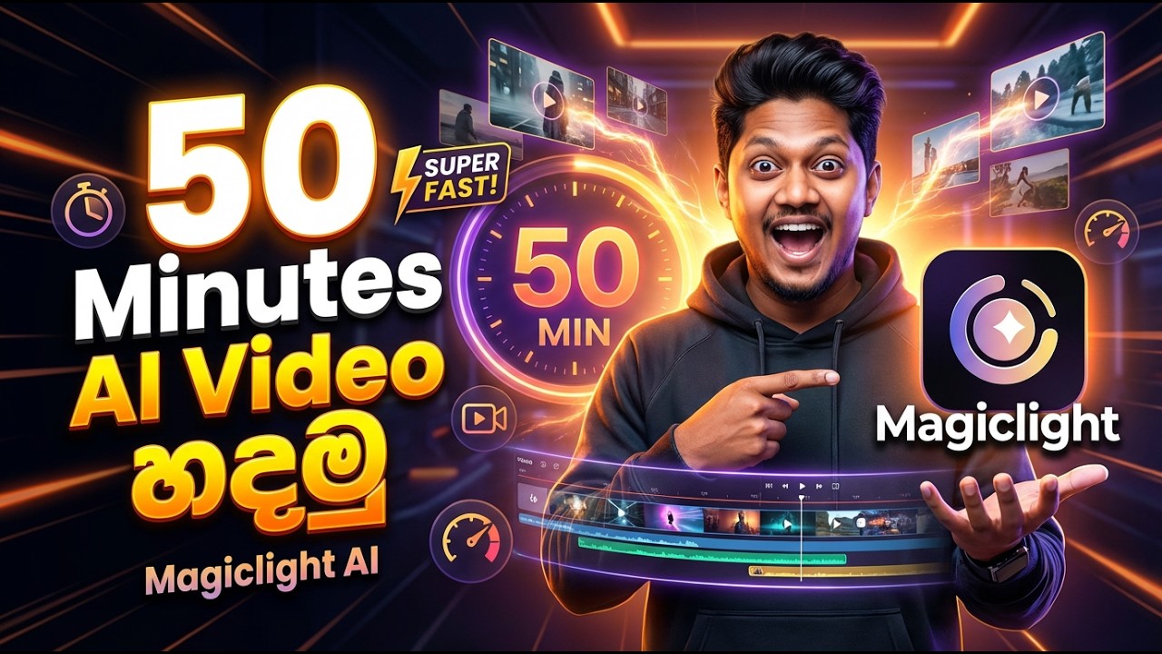 AI Long Video හදන්න පුලුවන් සුපිරිම Tool එක | Magiclight AI
