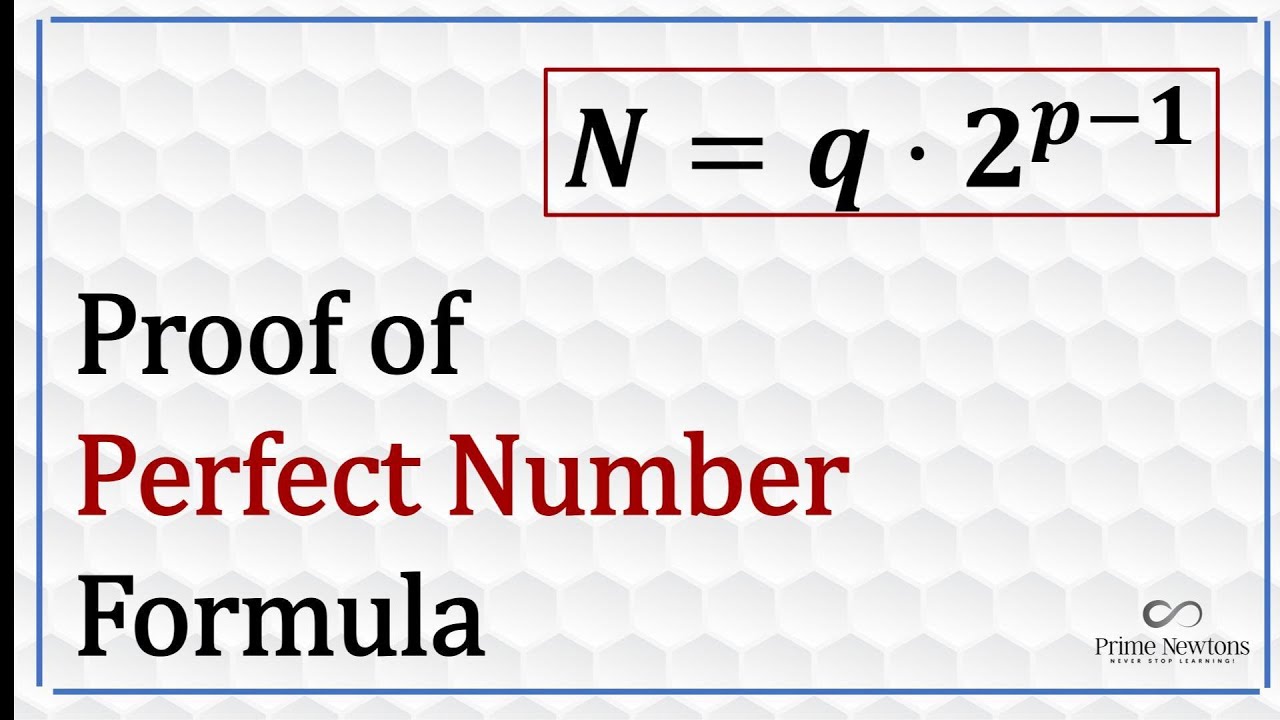 Proof of Perfect Number Formula