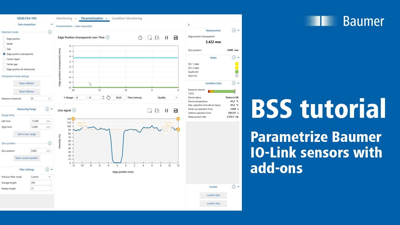 Baumer | Baumer Sensor Suite Software | Parametrizing Baumer IO-Link sensors with add-ons