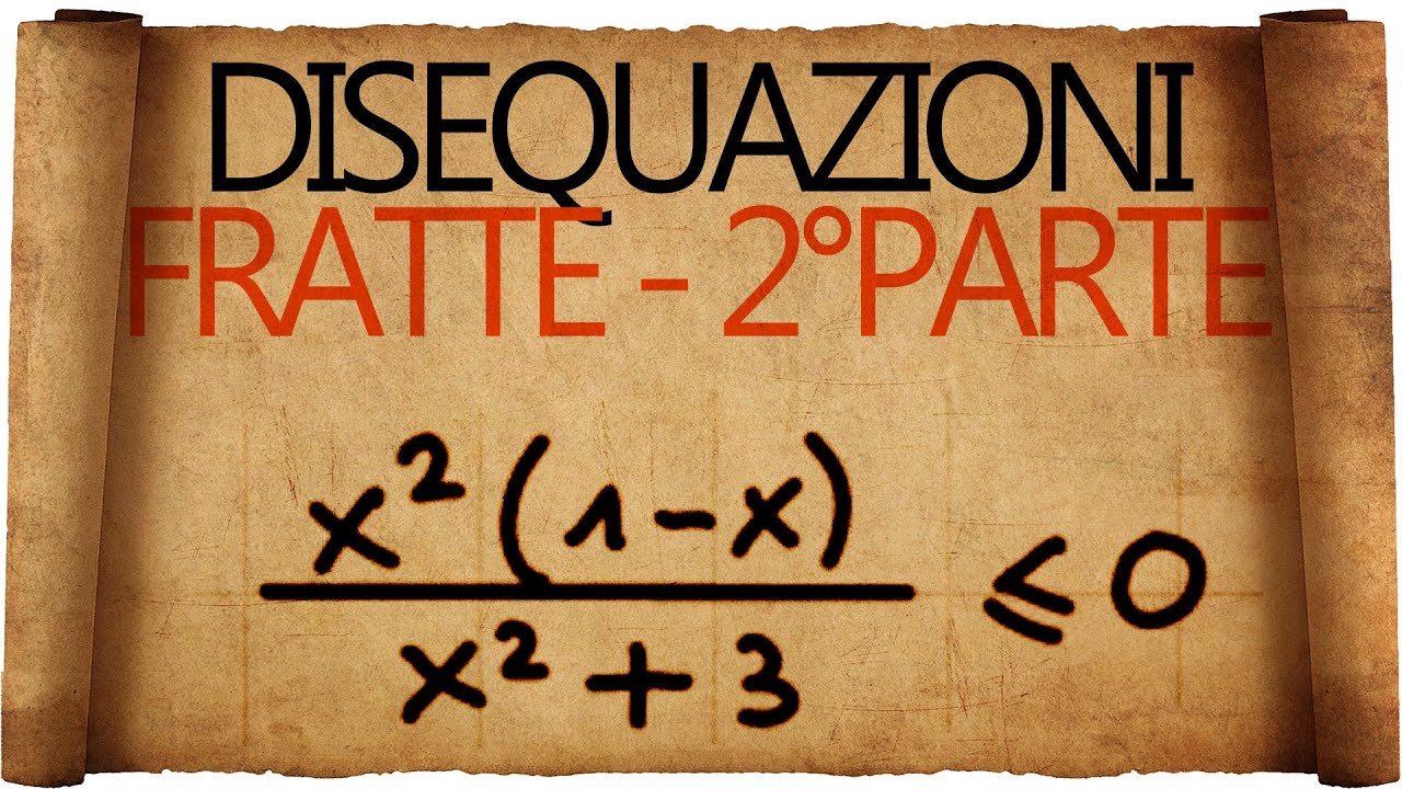 Disequazioni Fratte : fattori di secondo grado ed ulteriori esempi