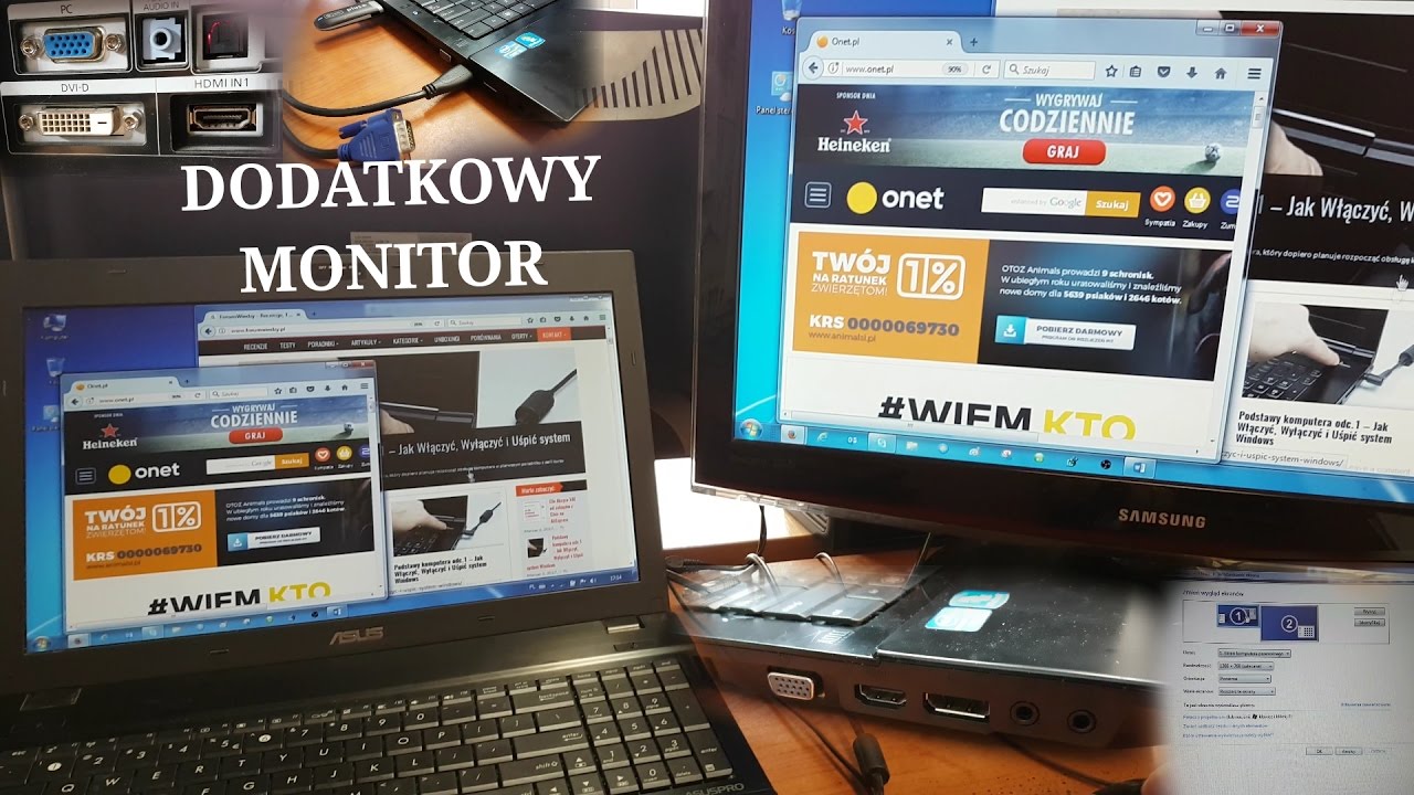 JAK PODŁĄCZYĆ DWA MONITORY DO LAPTOPA LUB KOMPUTERA PC? | ForumWiedzy