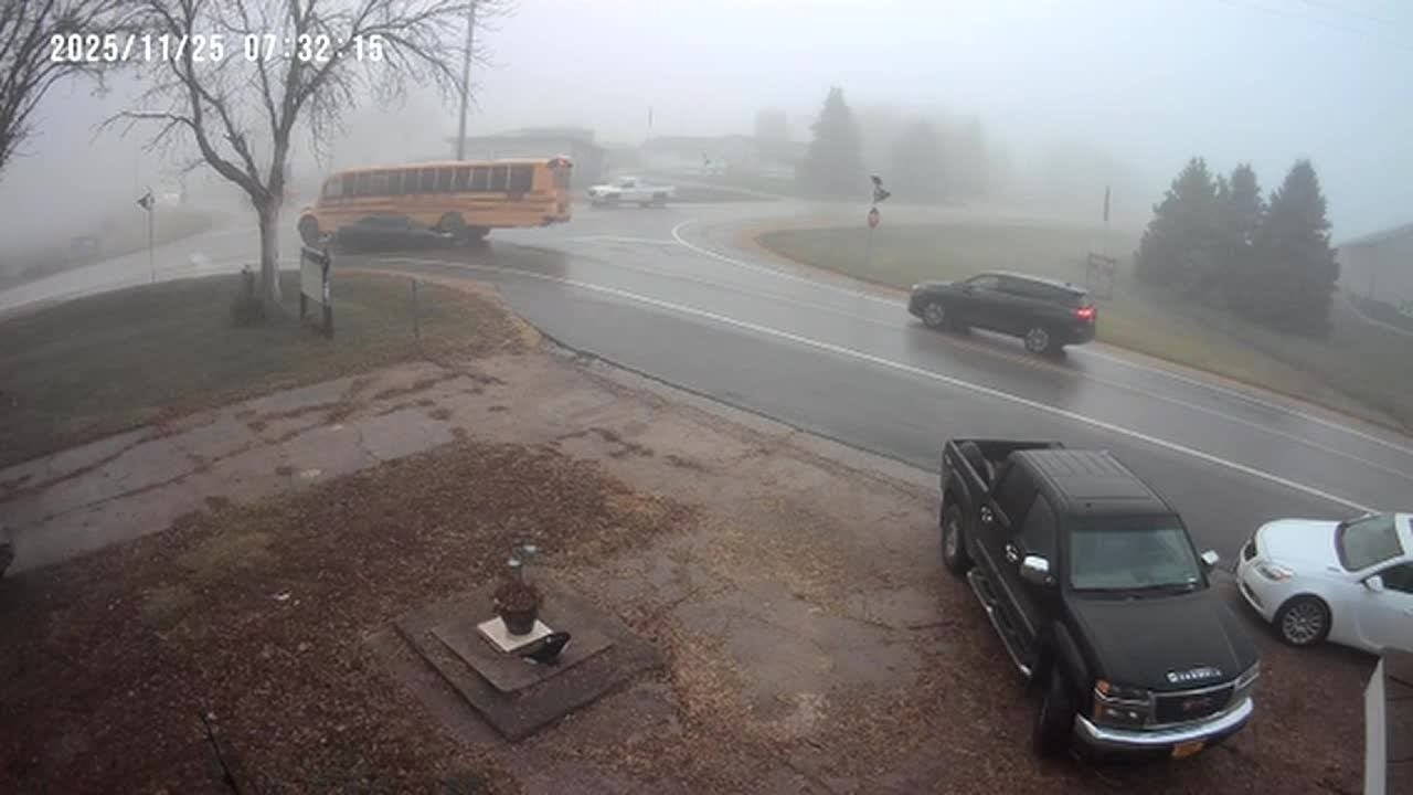Driver injured after car, bus crash in Elvira, Iowa