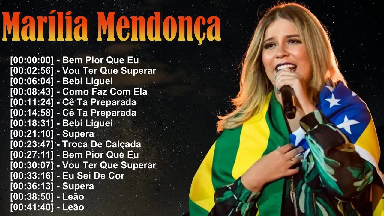 Top sucessos sertanejos – Marília Mendonça representa corações partidos com autenticidade