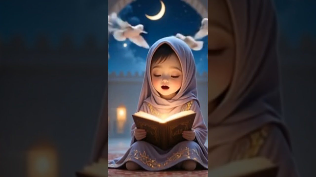 Meetha Meetha Hai Naam Muhammad ﷺ | Cute Little Kids Listening Naat | 3D Cartoon for Kids #naat Kids