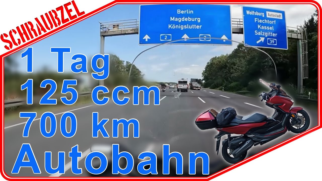 125ccm 🛵 auf der Autobahn - 1 Tag - 700km 🚧