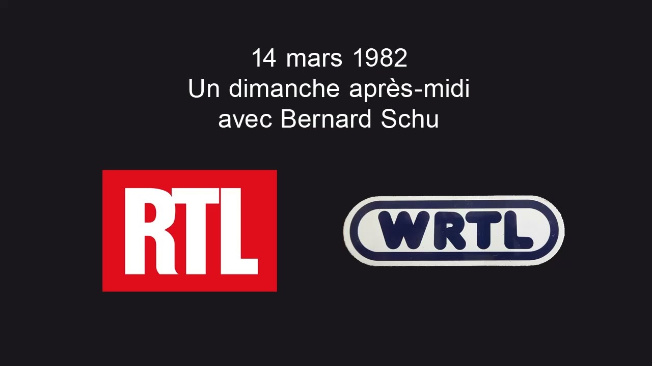 14 mars 1982 : RTL WRTL un après-midi des hits avec Bernard Schu