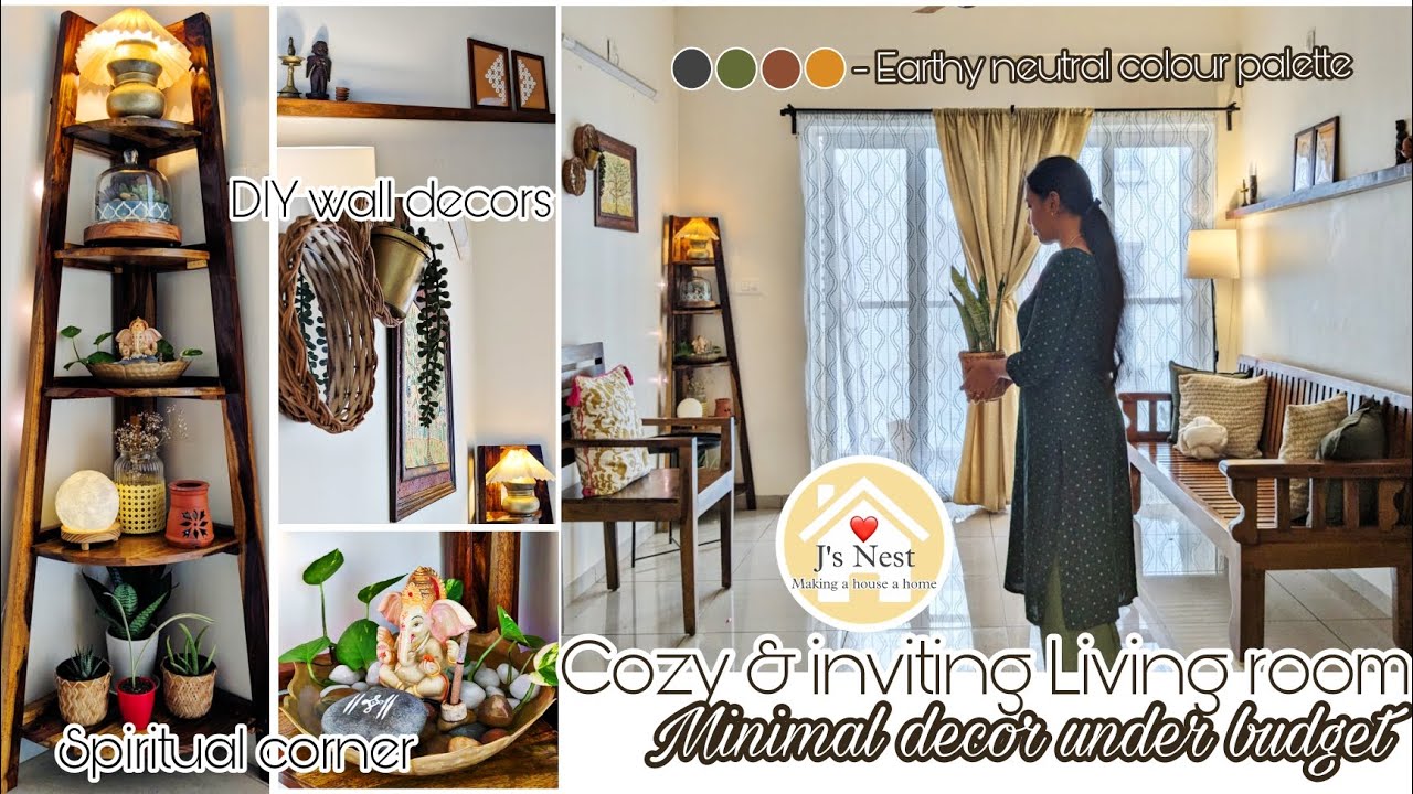 Cozy & Inviting living room | Minimal decors under budget