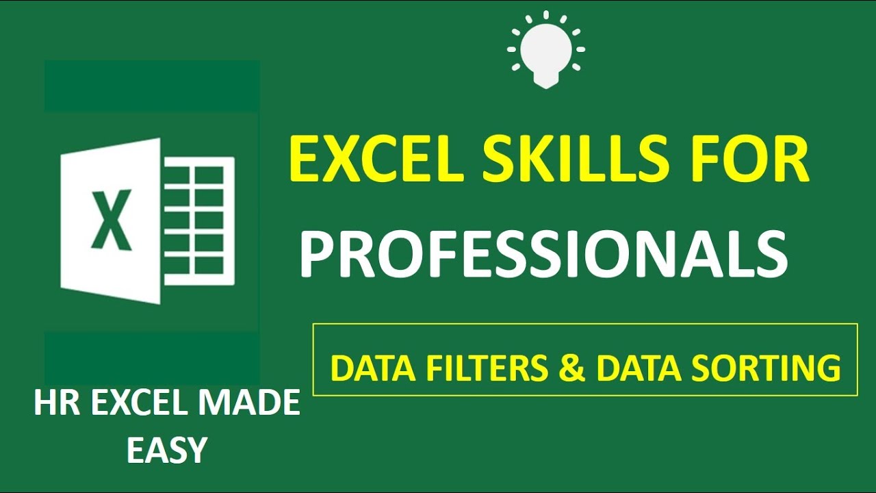 Excel Skill For Professionals - Data Filters & Data Sorting In Microsoft Excel