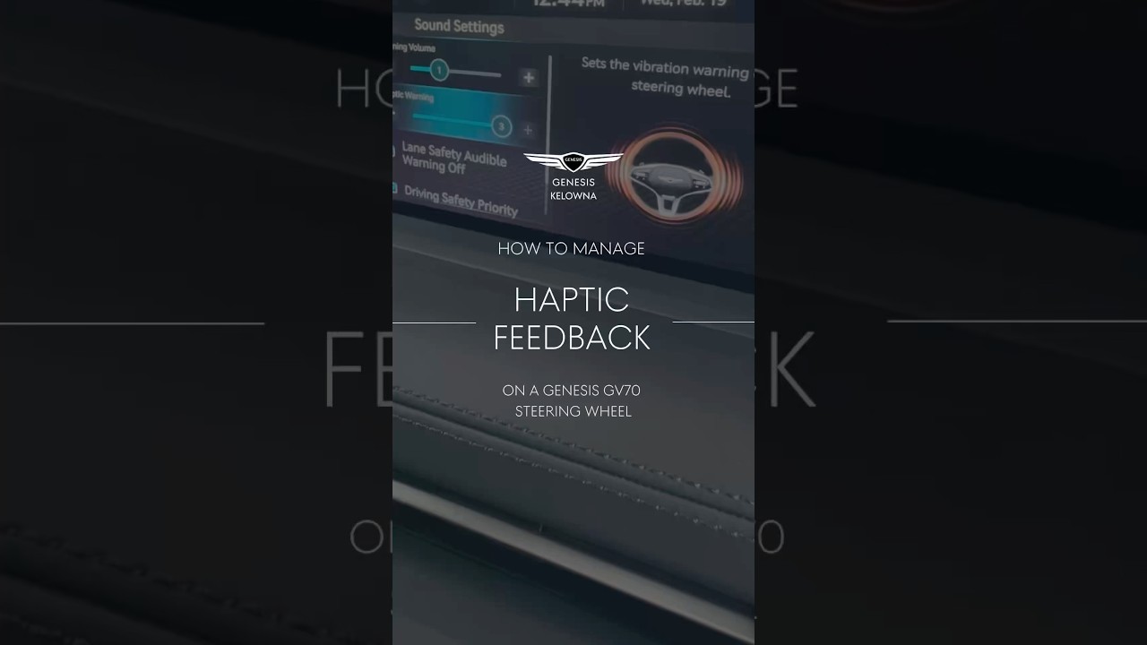 How to manage Haptic Feedback on your Genesis GV70 steering wheel? Check this out! #gv70