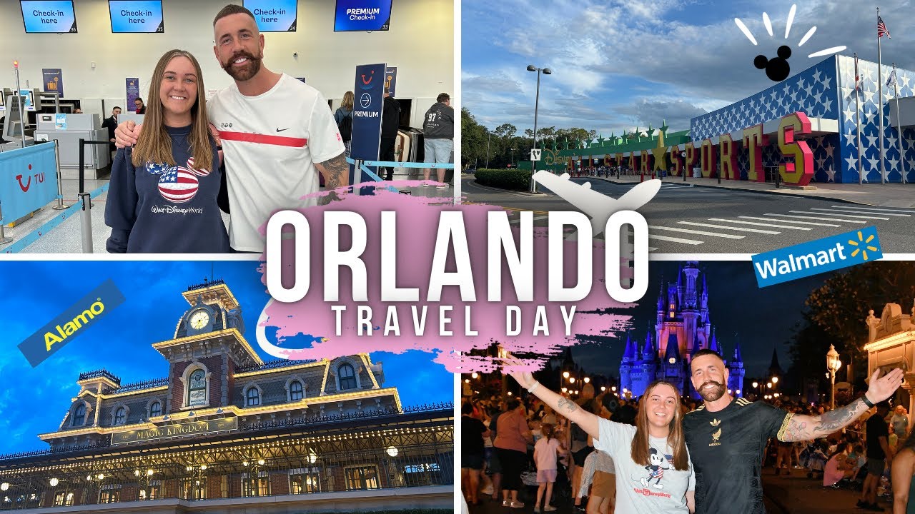 Walt Disney World Travel Day ✈️✨| All Star Sports 🏉 | Magic Kingdom 💖 Walmart & Alamo car hire 🚘