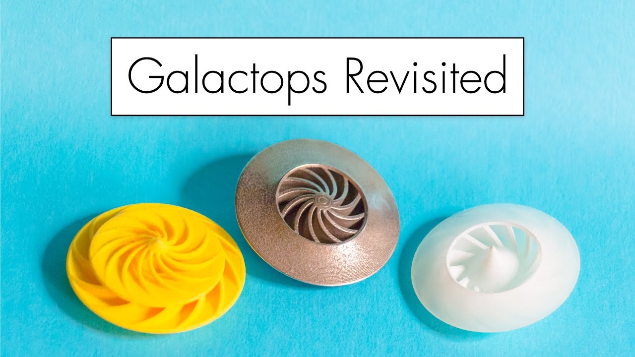 Galactops REVISITED // Stainless Steel 3D Printed Air Assisted Spinning Tops