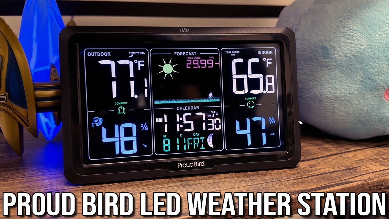 Proud Bird LED Desk Weather Station