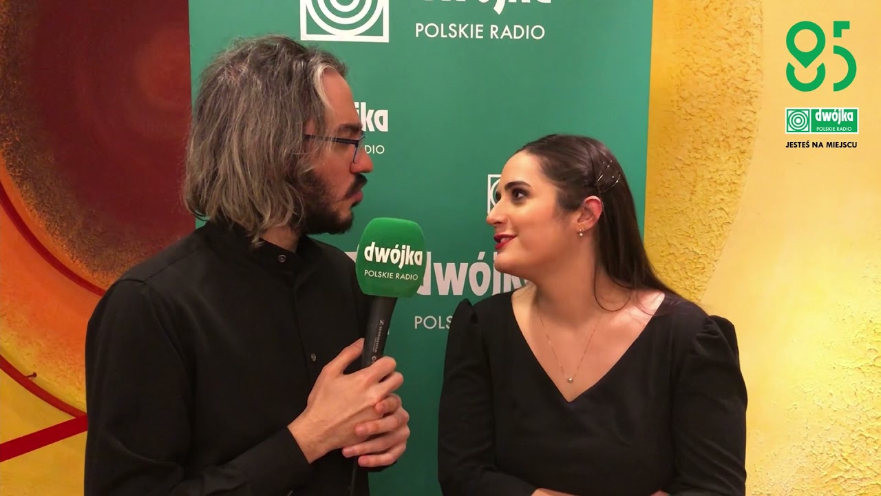 Leonora Armellini i Alexander Gadjiev po koncercie urodzinowym Dwójki