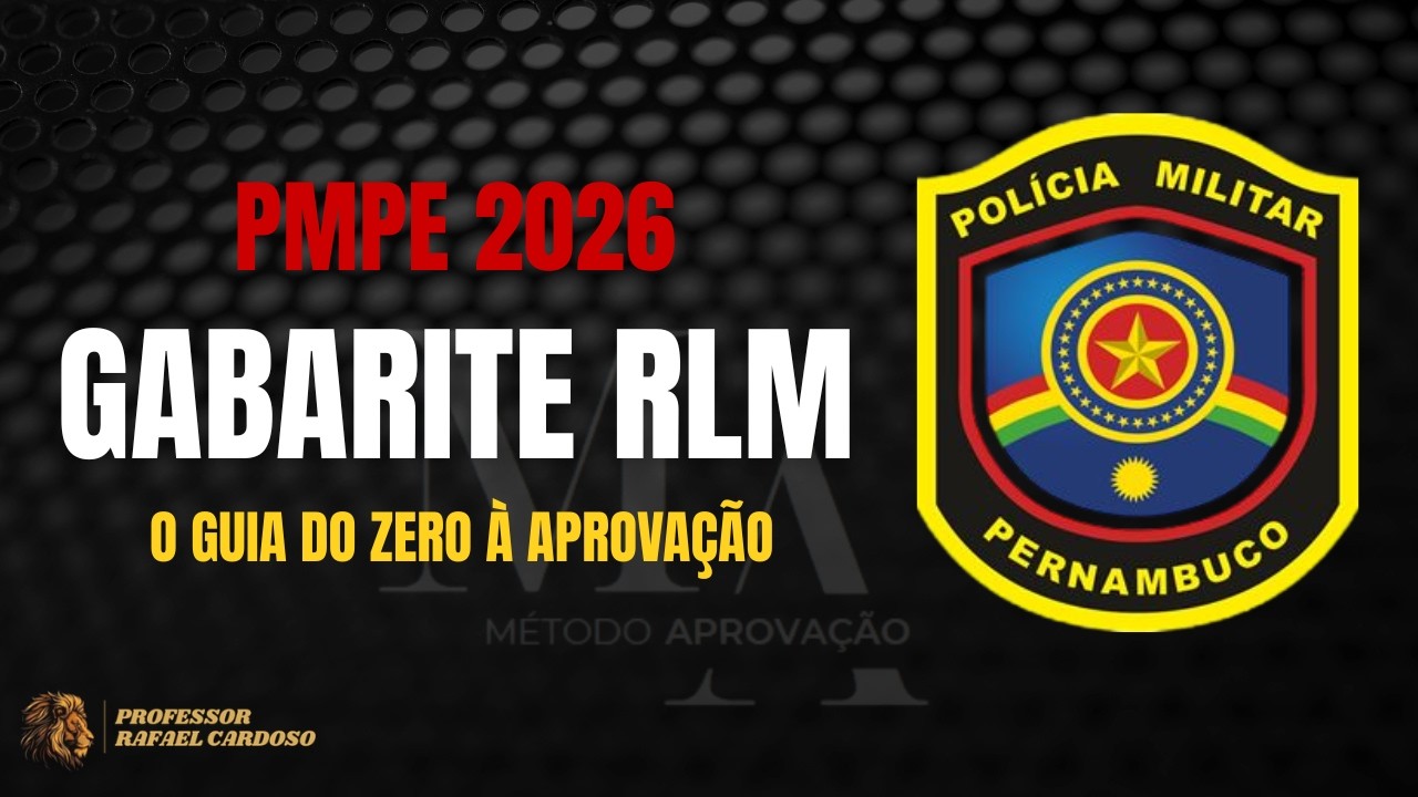 RACIOCÍNIO LÓGICO PMPE 2026: Como Estudar Antes e Depois do Edital + Resolução da Última Prova.