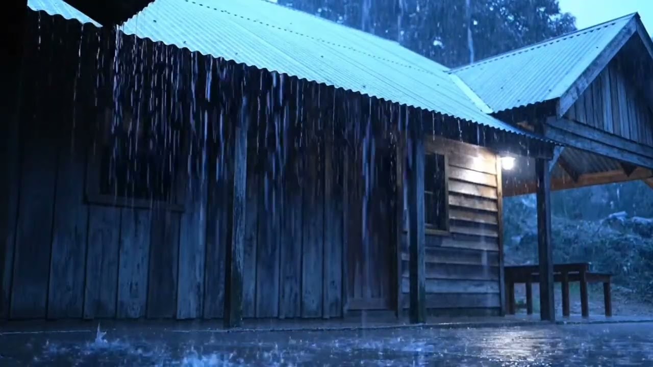 Deep Sleep with Heavy Roof Rain | No Music, Pure Rain