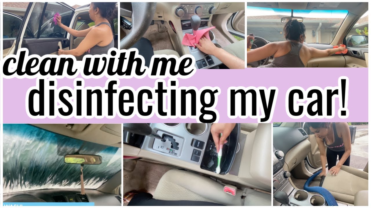2020 DIRTY CAR CLEAN WITH ME | DISINFECTING AND DECLUTTERING | EXTREME CAR CLEANING MOTIVATION